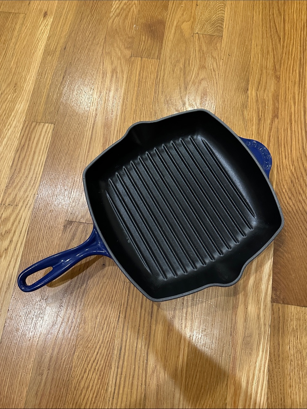💙 LE CREUSET Cast-Iron Square Grill Pan Blue